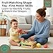 Kiddie Play Set of 3 Shape Sorter for Toddlers Montessori Baby Blocks Shape Sorting Cube Color Matching Fruit Cupcake Toy Learning Toys for Kids 18 months 2025 Model EcoFriendly Made with Wheat Straw - Image 4