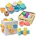 Kiddie Play Set of 3 Shape Sorter for Toddlers Montessori Baby Blocks Shape Sorting Cube Color Matching Fruit Cupcake Toy Learning Toys for Kids 18 months 2025 Model EcoFriendly Made with Wheat Straw - Image 2