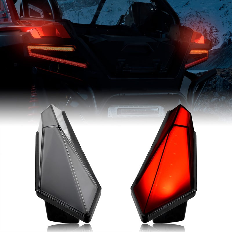 KATIMOTO LED Rear Side Marker Lights for RZR PRO XPPRO R 2024 Smoked Rear Upper Position Signal Lights Tail Clearance Lamps for RZR PRO XP XP4 RZR PRO RTURBO R 20202024 Accessories2PCS