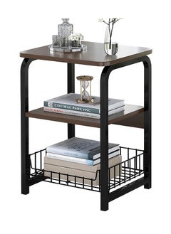 Occuwzz 2 Tiers Coffee Table Nightstand Bedside Table with Storage Rack ...