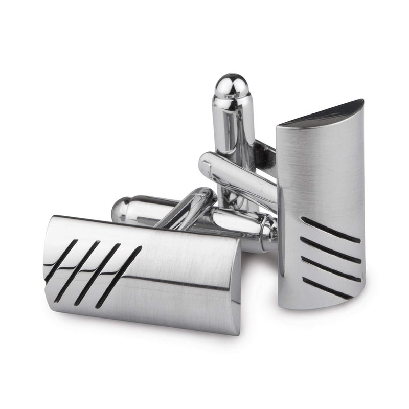 Kovove The Bling Fling Silver Coloured Cufflinks - Image 1