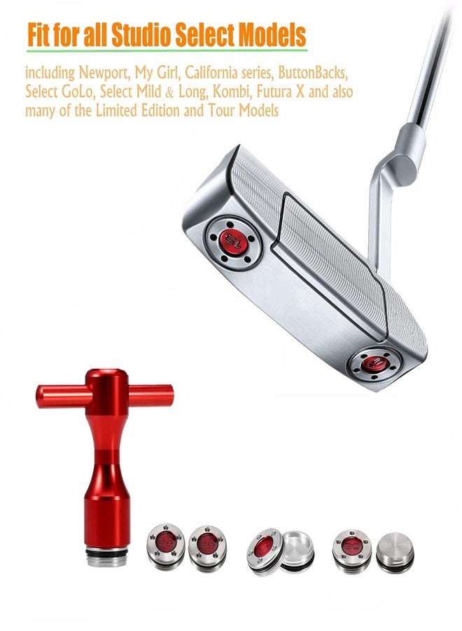 ROYMADE Golf Putter Weights 2pcs 5g/10g/15g/20g/25g/30g/35g/40g/45g with Red Wrench Kit Replace for Scotty Cameron Putters - Image 3