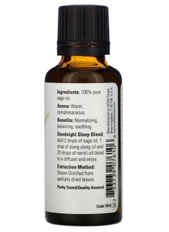 now NOW Foods Essential Oils Sage1 fl oz 30 ml  - Image 2