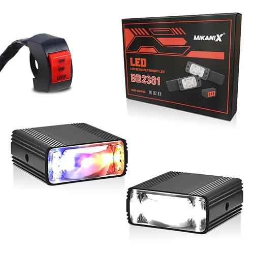 OBEROI'S TRADERS Super Bright LED Fog Light with On/Off Switch, High/Low Beam, 5 Modes & PCR Flashing – Universal for Bike, Scooty & Car (Pack of 3) - Image 1