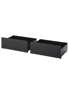 AAABed storage box for high bed frame, black-brown, 200 cm