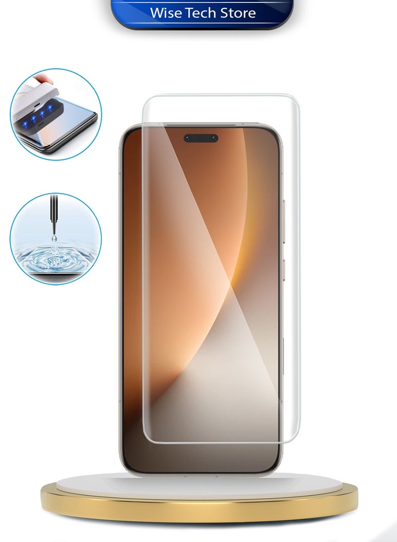 دبليو تيك هواوي هونر ماجيك8 برو 5G 2025 حامي شاشة زجاج مقسى كامل مع حواف منحنية ولصق كامل - شفاف (MSGUCN) - Image 4