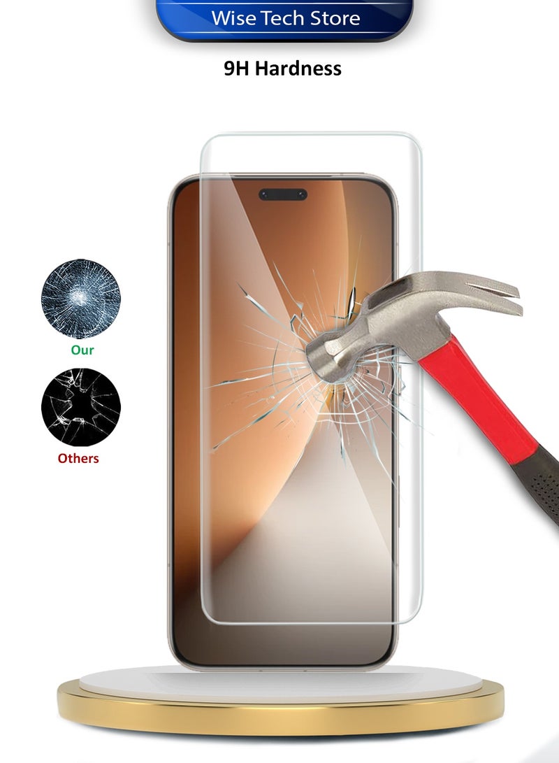 دبليو تيك هواوي هونر ماجيك8 برو 5G 2025 حامي شاشة زجاج مقسى كامل مع حواف منحنية ولصق كامل - شفاف (MSGUCN) - Image 3