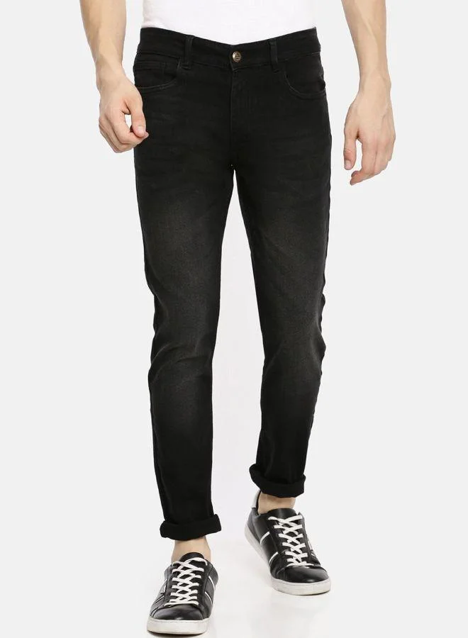 Men Slim Fit Solid Mid-Rise Jeans