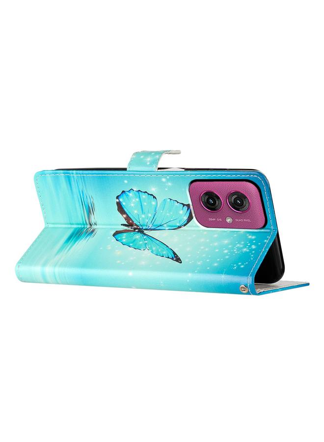 اس-توب جراب هاتف موتورولا موتو جي 55 من الجلد برسومات ملونة - Image 5