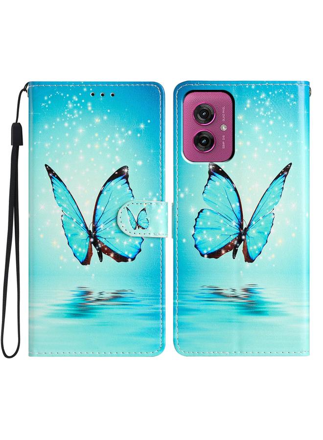 اس-توب جراب هاتف موتورولا موتو جي 55 من الجلد برسومات ملونة - Image 1