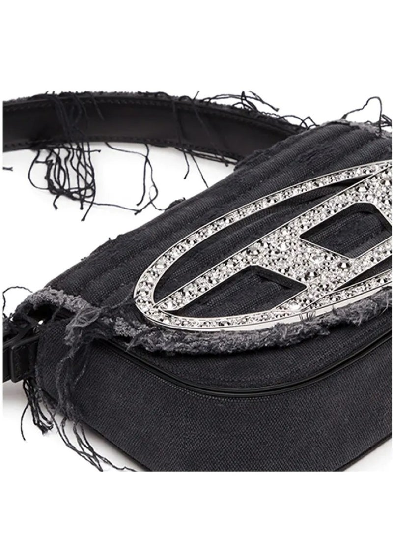 ديزل حقيبة كتف أيقونية من 1DR مصنوعة من القماش والجلد - Image 3