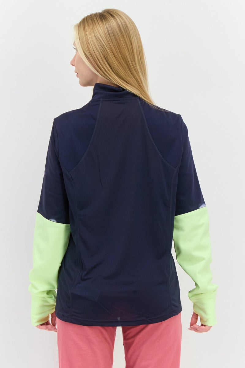 PUMA سويت شيرت تدريب طويل الأكمام للنساء، لون كحلي - Image 3