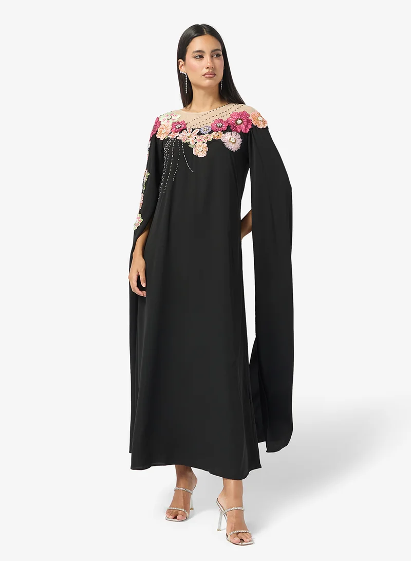 Khizana  Dress With Embellished Florals for Women | Best Price UAE