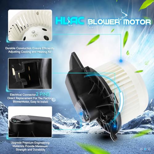 ILONPA Front HVAC Heater Blower Motor with Fan for 2011-2024 Dodge Durango/ 2008-2020 Dodge Grand Caravan/2008-2016 Chrysler Town & Country/2011-2021 Jeep Grand Cherokee 700216 - Image 4