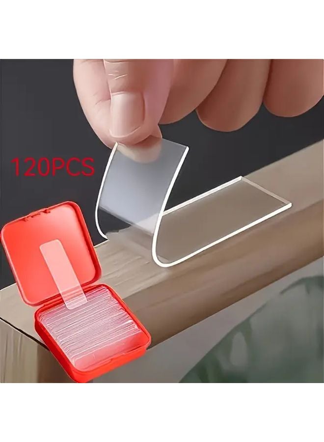 2 Boxes 120pcs Waterproof Double Sided Tape Clear Acrylic Strong Adhesive Wall Stickers - Image 3