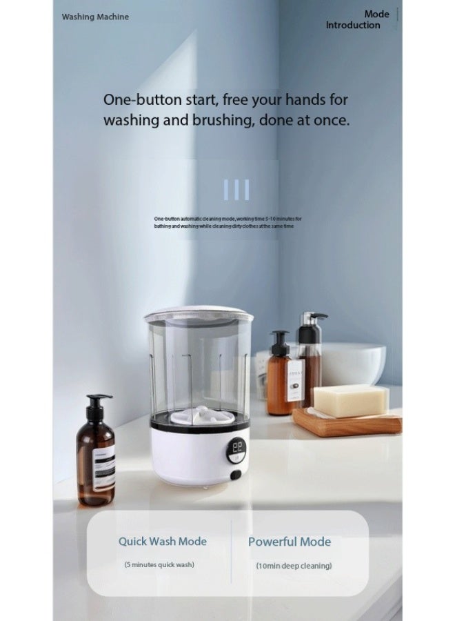 SKT Shiketro Portable, Fully Automatic Mini Washing Machine for Underwear, Socks, and More - Image 3