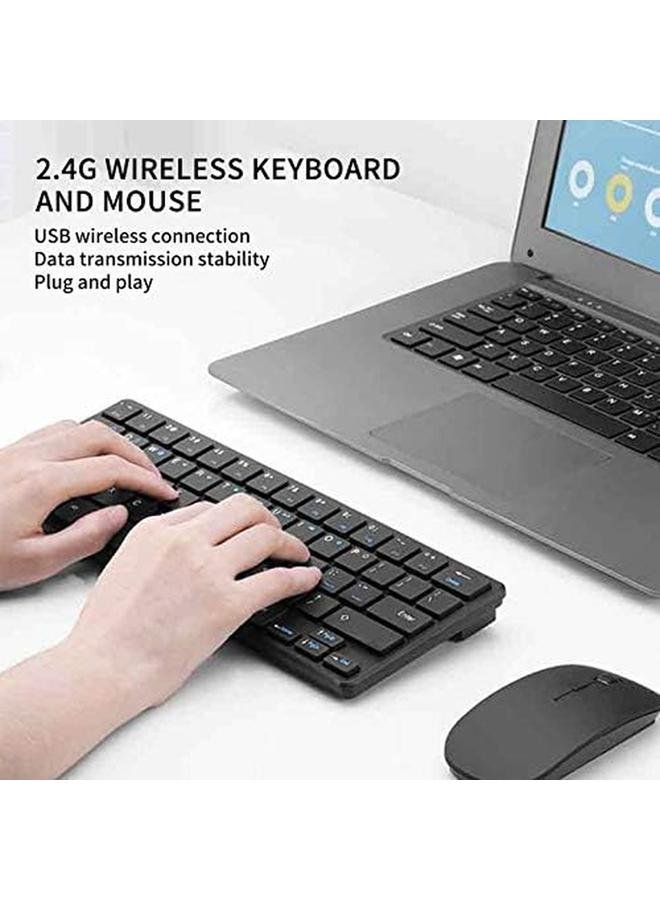 Wireless Keyboard And Mouse Combo 2.4G Usb Receiver Keyboard Mouse Set Ergonomic Keyboard And Mouse Full Size Slim Computer Keyboard Computer Accessories For Computer Desktop Notebook Laptop