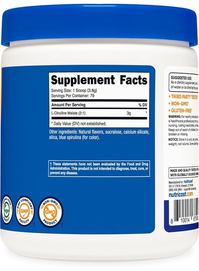 Nutricost, L-Citrulline Malate 2:1, Blue Raspberry, 10.7 oz (300 g) - Image 4