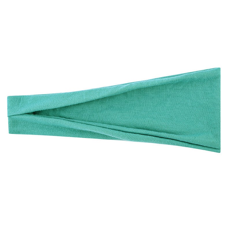 إسكدنيا New Elastic Unisex Sport Yoga Headband Peacock Blue