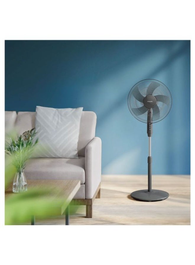 Philips Stand Fan 3 Speeds 5 Blades Airflow, 45 W ACP625/01 Black - Image 2