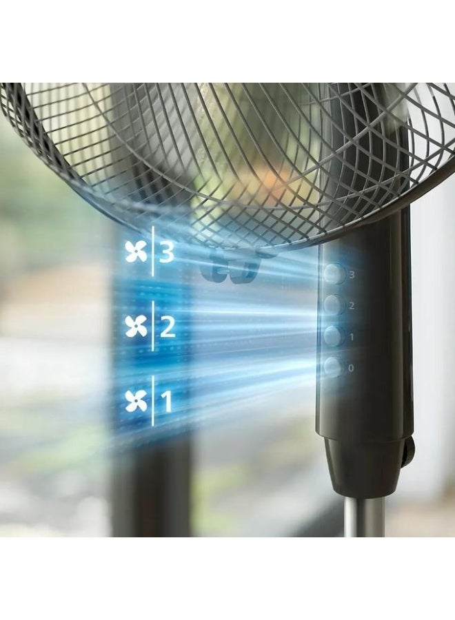 Philips Stand Fan 3 Speeds 5 Blades Airflow, 45 W ACP625/01 Black - Image 4