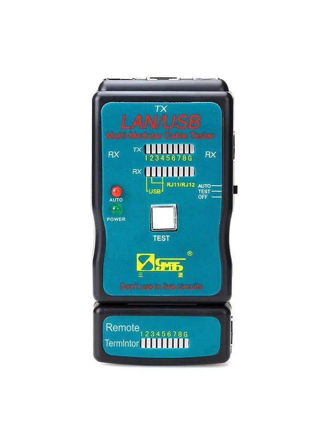 ماركة غير محددة - جهاز اختبار اطراف الكابلات للتاكد من سلامة التوصيلات – RX – TX – RJ11 – RJ45 – USB /  CT-168 - Image 1