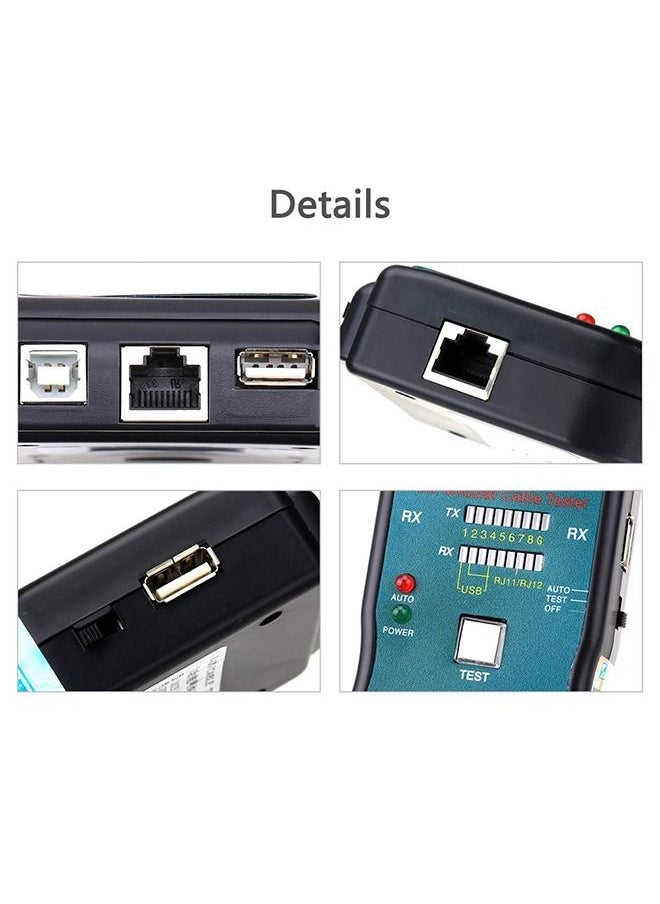 ماركة غير محددة - جهاز اختبار اطراف الكابلات للتاكد من سلامة التوصيلات – RX – TX – RJ11 – RJ45 – USB /  CT-168 - Image 1