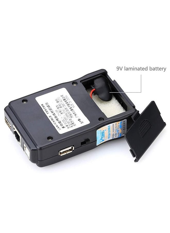 ماركة غير محددة - جهاز اختبار اطراف الكابلات للتاكد من سلامة التوصيلات – RX – TX – RJ11 – RJ45 – USB /  CT-168 - Image 1