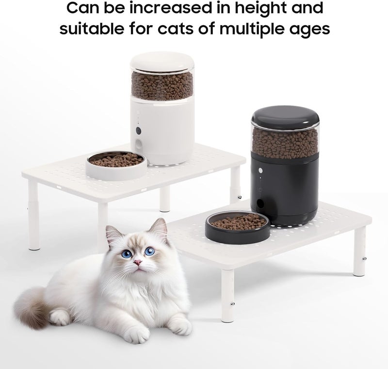 WSOWX Adjustable Automatic cat Feeder Stand - Non-Slip Elevated Holder for Cats/Dogs/Puppies, Universal Fit Automatic Feeders & Water Dispensers, Promotes Neck Health & Posture - Image 3