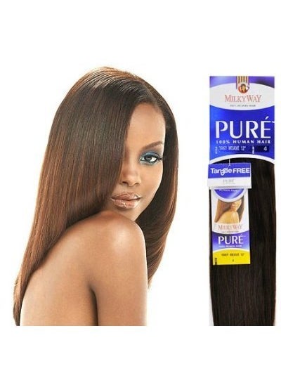 milkyway - Milky Way Human Hair Pure Yaky Yaky (12", 1 Jet Black) - Image 1