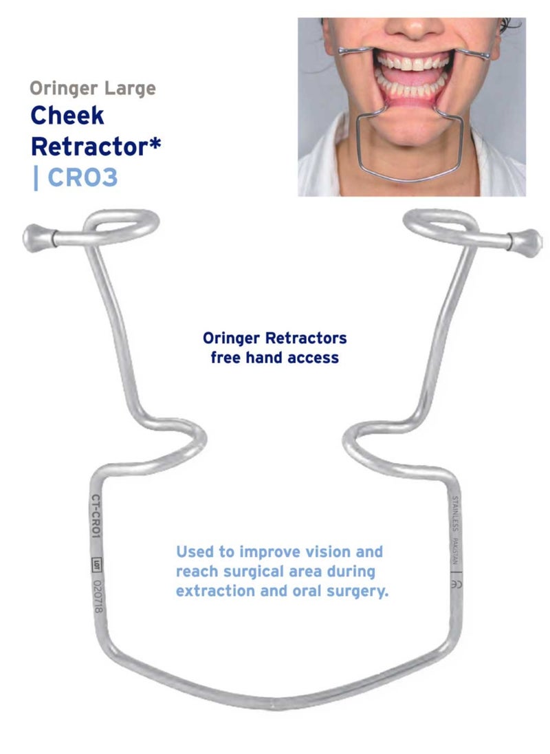 Crosstex Dental Instrument Oringer Cheek Retractor small 