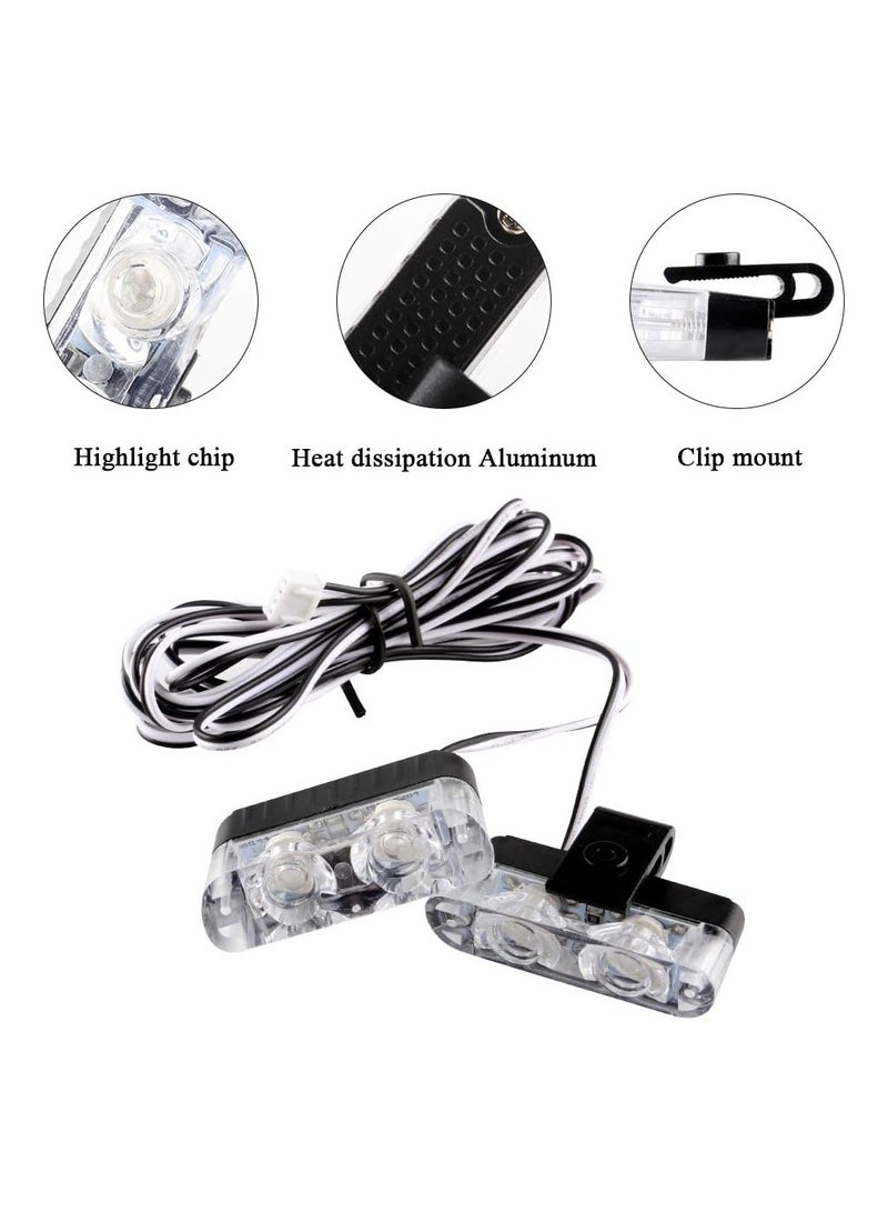 Generic Red Blue 16LED Grille Strobe Lights - Emergency Dash Deck Visor Police Flash Lights with Wireless Remote Control, 12V for Car, Truck, Ambulance, Emergency Warning - Image 4