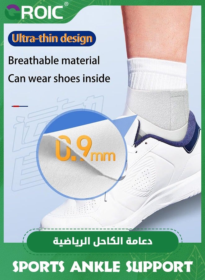 GROIC 1 Pair Ankle Brace for Women & Men - Breathable Comfortable Adjustable Ankle Wrap, Ankle Support for Running, Basketball, Achilles, Minor Sprains, Joint Pain Relief, Injury Recovery, One Size Fits All - Image 3