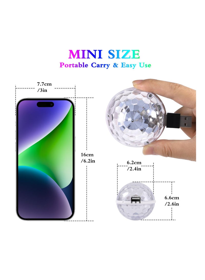 Excefore Disco Ball Light, USB Rechargeable Battery Disco Lights, DJ Disco Ball Stage Lights, Create a Festive Atmosphere for Parties, KTV, Birthday - Image 3