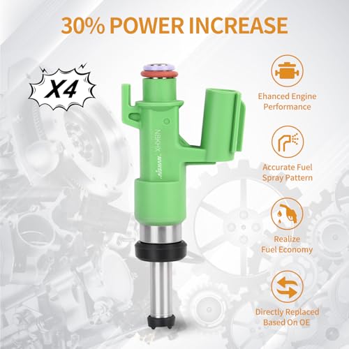 AISHAN 4PCS Fuel Injectors 10 Holes Compatible with Lexus ES300h 19-22, ES250 21-22, for Toyota Camry 18-22, for RAV4 Avalon 19-22, Sienna 21-22, Highlander 2020-2022 L4 2.5L Replace 23209-29175 - Image 3