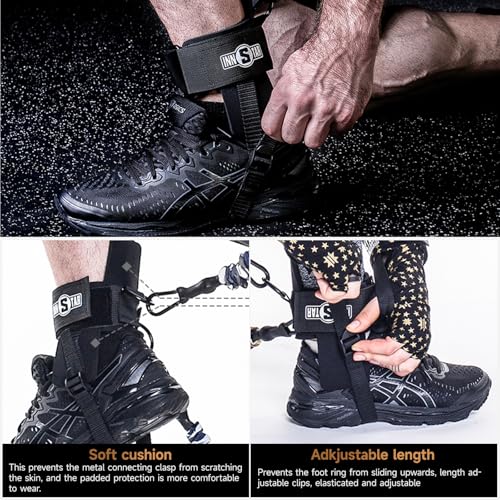 INNSTAR Vertical Jump Trainer Leg Strength Resistance Bands Set for Basketball Triple Jump Football Volleyball Training Provide, Easy to Carry, Substitute for Plyometric Jump Box (Ocean-70LB) - Image 2
