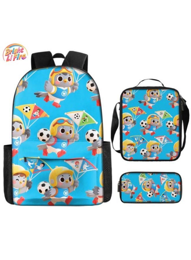 Bright Li Fire Fashion knows no boundaries! Cartoon bag three-piece set, suitable for the diverse styles of students and teenagers (available for students, children, friends on outings, mountain climbing, schooling, etc.) - 33  - Image 1