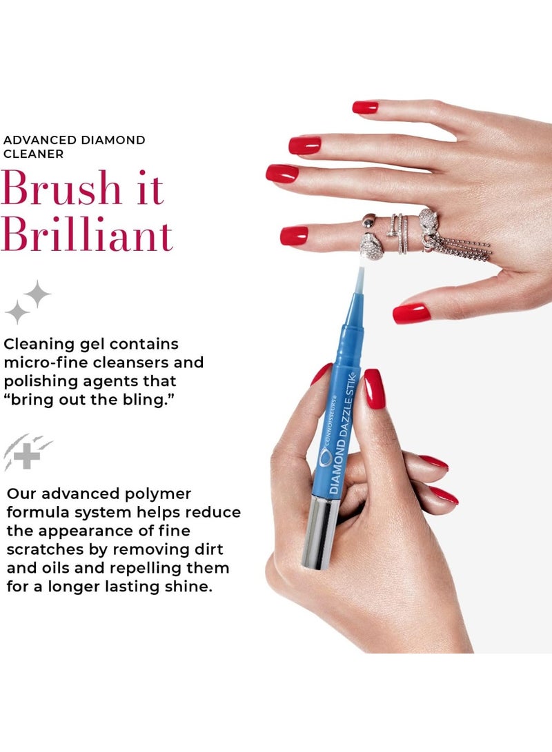 كونوسيرز كونويسرز دايموند دازل ستيك - منظف ماسي محمول للخواتم والمجوهرات الاخرى - يبرز البريق في احجارك الثمينة، بلاستيك، بدون احجار كريمة, بلاستيك, بدون أحجار كريمة - Image 5