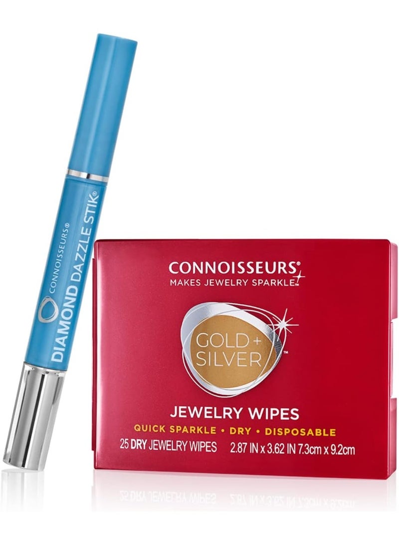 كونوسيرز كونويسرز دايموند دازل ستيك - منظف ماسي محمول للخواتم والمجوهرات الاخرى - يبرز البريق في احجارك الثمينة، بلاستيك، بدون احجار كريمة, بلاستيك, بدون أحجار كريمة - Image 1