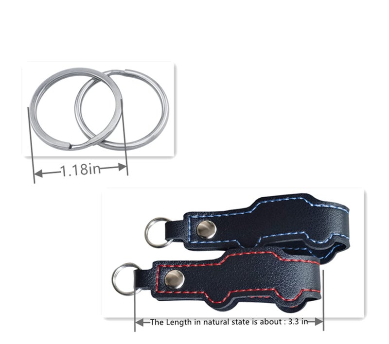 RUNZUIE 2Pcs Silicone Smart Key Fob Cover for 2019-2021 2022 2023 2024 Dodge RAM 2500 3500 5500 5 Buttons Black Red/Blue - Image 4
