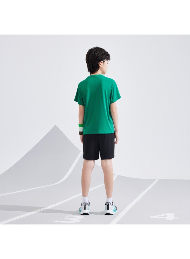 XTEP Children's Comfortable Breathable Unisex One-size 2025 New Short-sleeve Knitted Kids Wear - Image 2