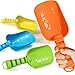 QINGLER Sand Beach Shovels for Kids Heavy Duty Plastic Summer Sand Scoops Toy 4 Pack Blue Green Yellow Orange Sandbox Garden Digging Play Gift Set Party Bundle83inch - Image 2
