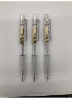 MUJI 3Set Polycarbonate Mechanical Pencil W - Rubber Grip 