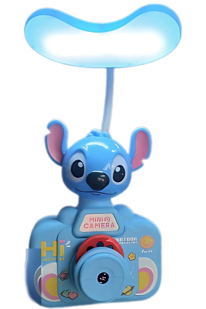 Kids Desk Light With Sharpener - Colorful And Attractive Design - Blue
