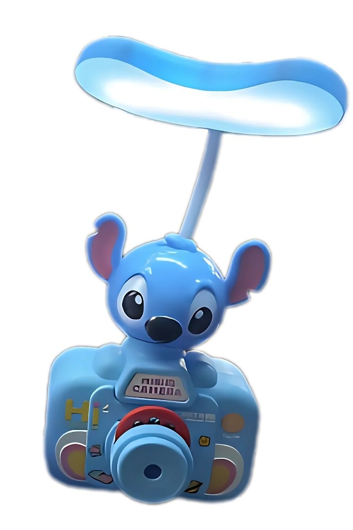 Kids Desk Light With Sharpener - Colorful And Attractive Design - Blue