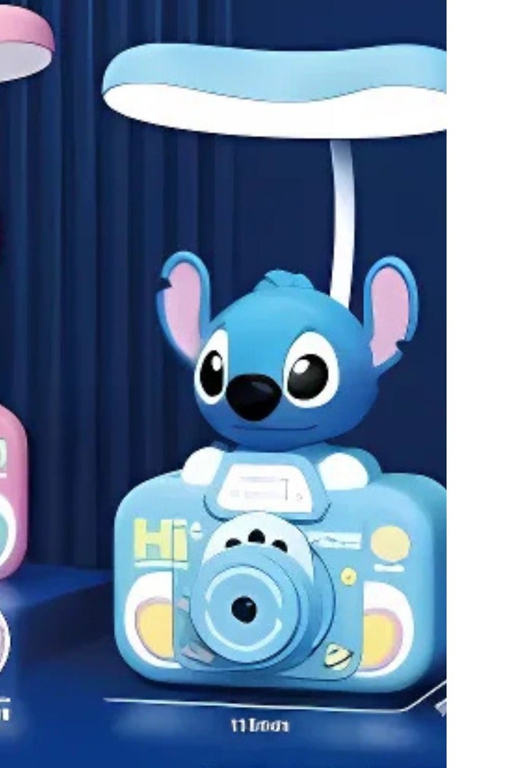 Kids Desk Light With Sharpener - Colorful And Attractive Design - Blue