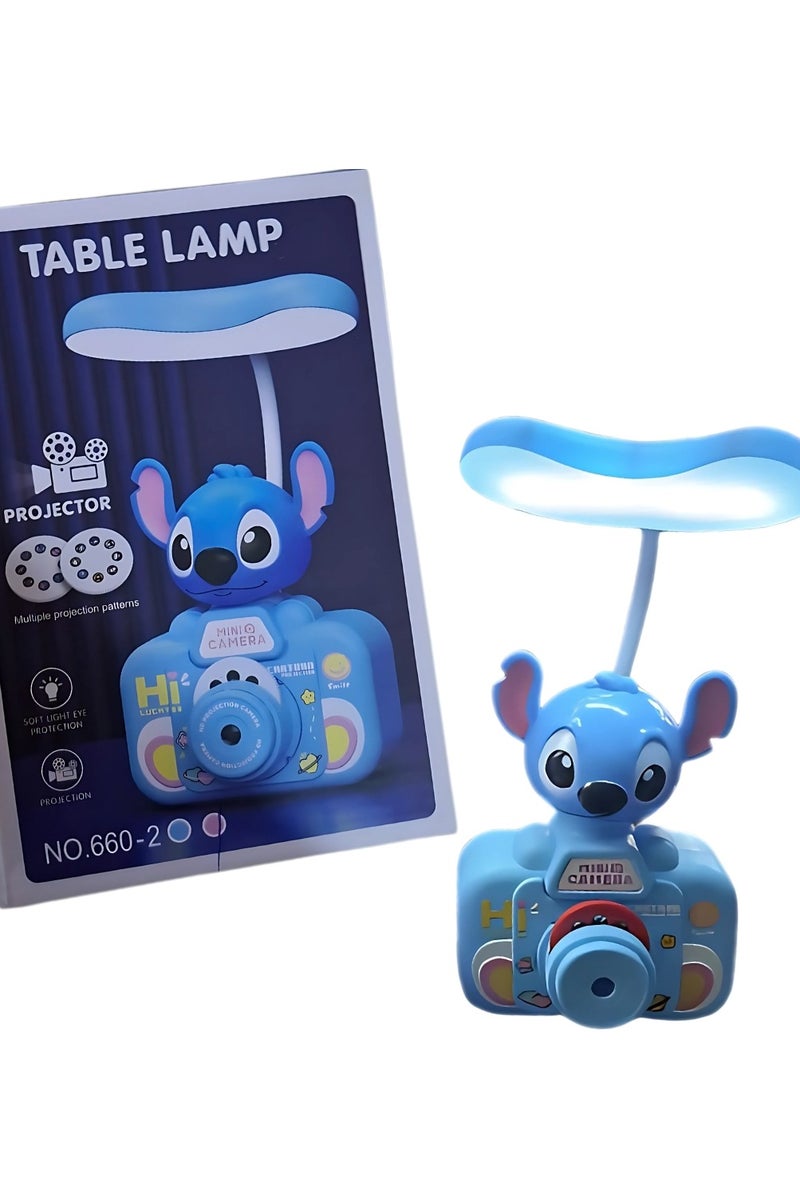 Kids Desk Light With Sharpener - Colorful And Attractive Design - Blue