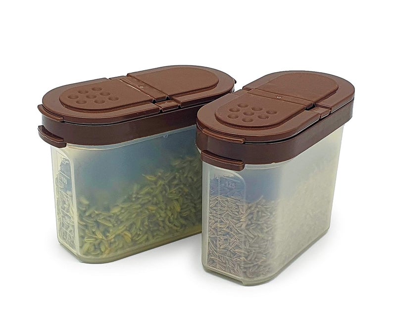 Mahaware Modular Wonder Spice Shaker and Sprinkler Combo Set Set of 6 Brown - Image 3
