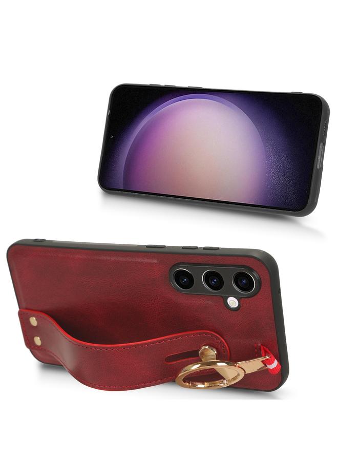 اس-توب جراب خلفي من الجلد لهاتف Samsung Galaxy S23 FE 5G مع سوار معصم - Image 4