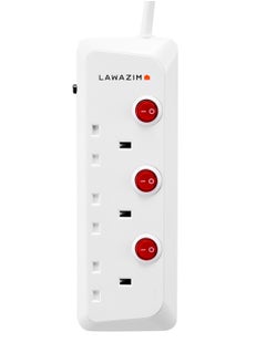 LAWAZIM heavy duty 3 Way Extension Cable with individual port on/off buttons | 5 Meters | 2990W  - Image 2